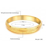 Reliable Reputation Female Scrub 18K Gold-Plated Bangle