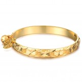 Stable Quality Female Retro 18K Gold-Plated Bangle