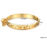 Stable Quality Female Retro 18K Gold-Plated Bangle