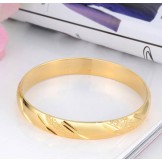 Wide Varieties Female 18K Gold-Plated Bangle 