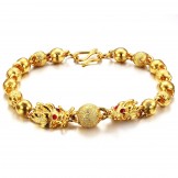 Quality and Quantity Assured Dragon Shape 18K Gold-Plated Bracelet 