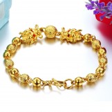Quality and Quantity Assured Dragon Shape 18K Gold-Plated Bracelet 