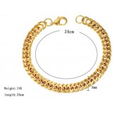 Stable Quality Male 18K Gold-Plated Bracelet 
