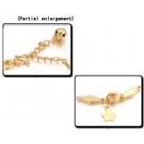 Wide Varieties Female 18K Gold-Plated Bracelet With Bell