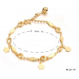 Wide Varieties Female 18K Gold-Plated Bracelet With Bell