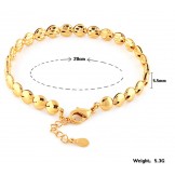 Stable Quality Female Flat Round 18K Gold-Plated Bracelet 