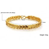 Complete in Specifications Female 18K Gold-Plated Bracelet 