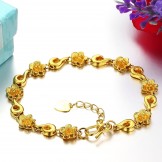 Reliable Quality Female Flower Shape 18K Gold-Plated Bracelet
