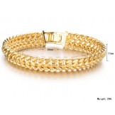 World-wide Renown Male Classic 18K Gold-Plated Bracelet 