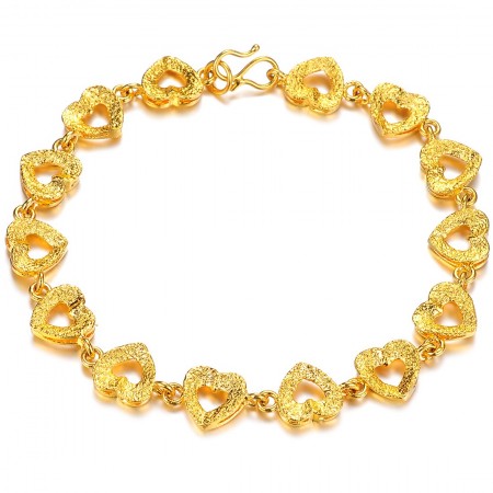 World-wide Renown Female Sweetheart 18K Gold-Plated Bracelet 