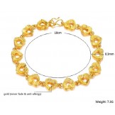 World-wide Renown Female Sweetheart 18K Gold-Plated Bracelet 