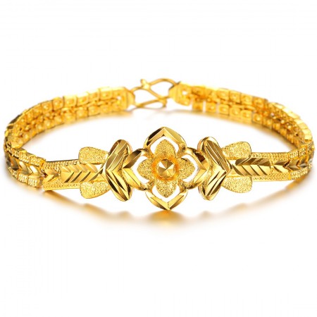 High Quality Female Exquisite Decorative Pattern 18K Gold-Plated Bracelet