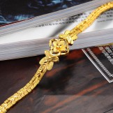 High Quality Female Exquisite Decorative Pattern 18K Gold-Plated Bracelet