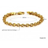 Durable in Use Female 18K Gold-Plated Bracelet 