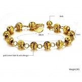 The Queen of Quality Female Ball Shape 18K Gold-Plated Bracelet