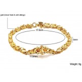 World-wide Renown Female Morning Glory Shape
 18K Gold-Plated Bracelet 