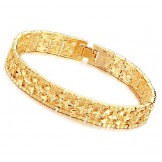 World-wide Renown Male Star Pattern 18K Gold-Plated Bracelet 
