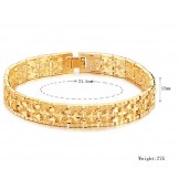 World-wide Renown Male Star Pattern 18K Gold-Plated Bracelet 
