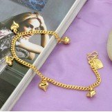 Reliable Reputation Female Sweetheart 18K Gold-Plated Bracelet With Bells