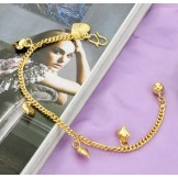 Reliable Reputation Female Sweetheart 18K Gold-Plated Bracelet With Bells