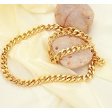 High Quality Male Twist Shape 18K Gold-Plated Necklace 