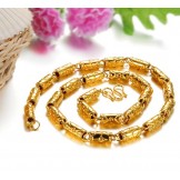 High Quality Male Bamboo Joint
 18K Gold-Plated Necklace