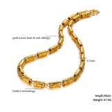 High Quality Male Bamboo Joint
 18K Gold-Plated Necklace