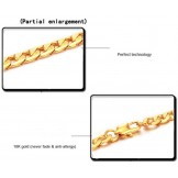 Durable in Use Male Twisted Slices 18K Gold-Plated Necklace