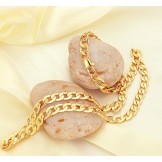 Durable in Use Male Twisted Slices 18K Gold-Plated Necklace