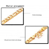 Dependable Performance Male O Font 18K Gold-Plated Necklace 