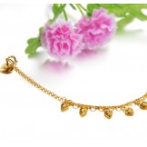 Quality and Quantity Assured Female Sweetheart 18K Gold-Plated Anklet With Bell
