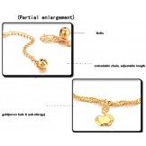 High Quality Female Apple Shape 18K Gold-Plated Anklet