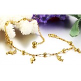 Stable Quality Female Dolphin Shape 18K Gold-Plated Anklet
