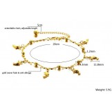 Stable Quality Female Dolphin Shape 18K Gold-Plated Anklet