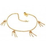 Superior Quality Female Ball Shape 18K Gold-Plated Anklet 