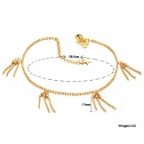 Superior Quality Female Ball Shape 18K Gold-Plated Anklet 
