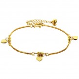 Quality and Quantity Assured Female Sweetheart 18K Gold-Plated Anklet 