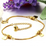 Quality and Quantity Assured Female Sweetheart 18K Gold-Plated Anklet 