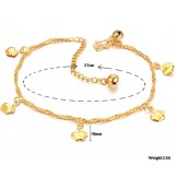 Easy to Use Female Apple Shape 18K Gold-Plated Anklet 
