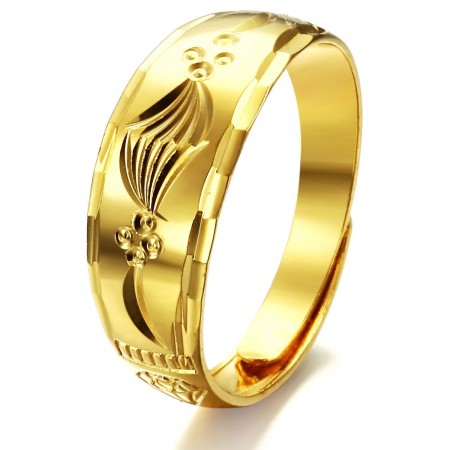 Reliable Reputation Female Concise 18K Gold-Plated Ring