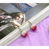 Selling Well all over the World Female Red Alloy Earrings With Rhinestone