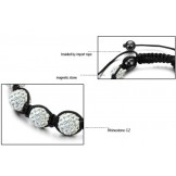 Quality and Quantity Assured Female Ball Shape Crystal Drill Bracelet 