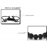 Complete in Specifications Female Ball Shape Crystal Drill Bracelet 