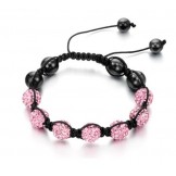 Quality and Quantity Assured Female Ball Shape Crystal Drill Bracelet 