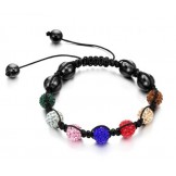 Quality and Quantity Assured Female Ball Shape Crystal Drill Bracelet 