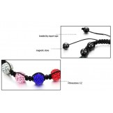Quality and Quantity Assured Female Ball Shape Crystal Drill Bracelet 