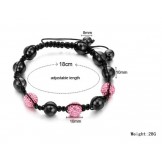 Quality and Quantity Assured Female Ball Shape Crystal Drill Bracelet 