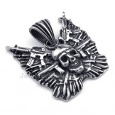 Titanium Skull Pendant Necklace (Free Chain)