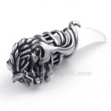 Exquisite Titanium Wolf's Fang Pendant Necklace (Free Chain)