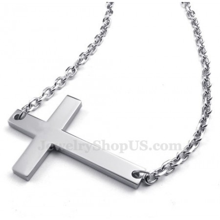 Titanium Cross Pendant Necklace (Free Chain)